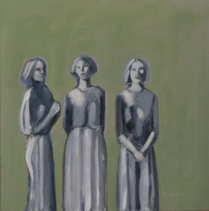 Sarah Benham, "Sisters," oil on canvas