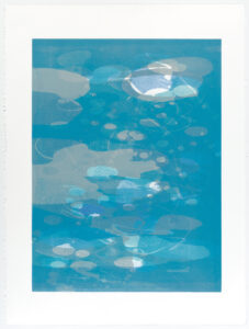 Liz Dexheimer, "What Lies Beneath Blues I," monotype