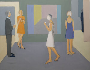 Sarah Benham, "White Dress," oil on canvas