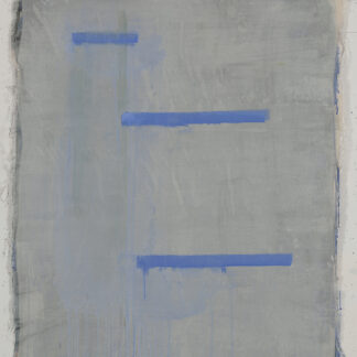 Eugene Brodsky, "3 Horizontal Bars," ink on silk