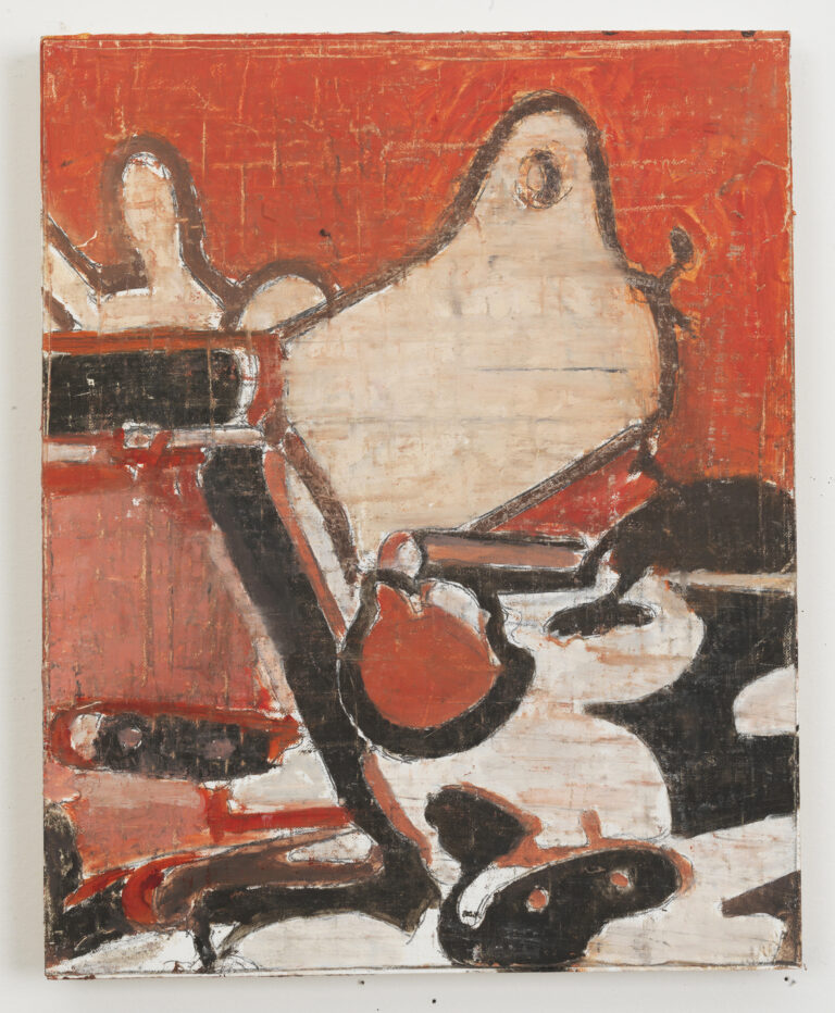 Eugene Brodsky, "Cleaver," ink on silk mounted on panel