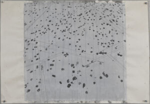 Eugene Brodsky, "Dots 11," ink and graphite on silk