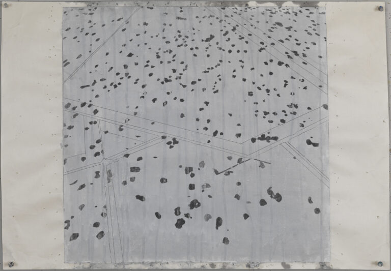 Eugene Brodsky, "Dots 11," ink and graphite on silk