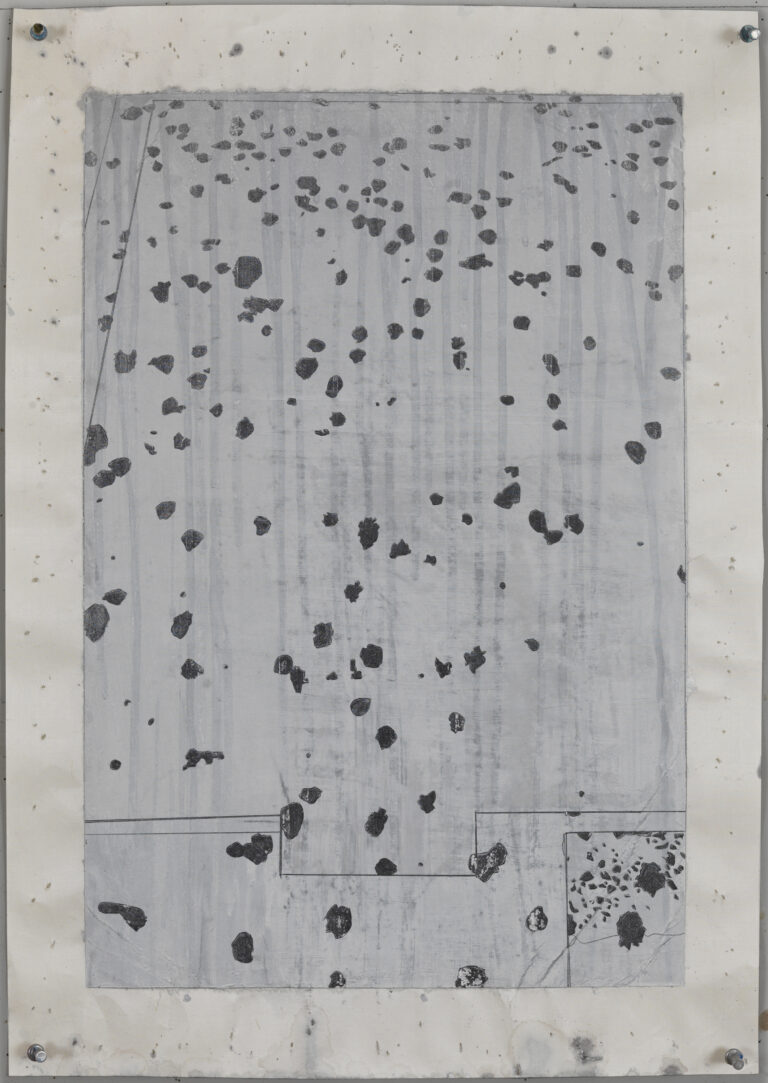 Eugene Brodsky, "Dots 12," ink and graphite on silk