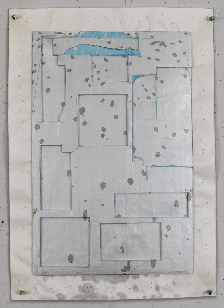 Eugene Brodsky, "Dots 14," ink and graphite on silk