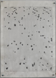 Eugene Brodsky, "Dots 6," ink and graphite on silk