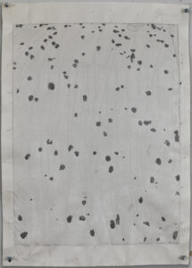 Eugene Brodsky, "Dots 6," ink and graphite on silk