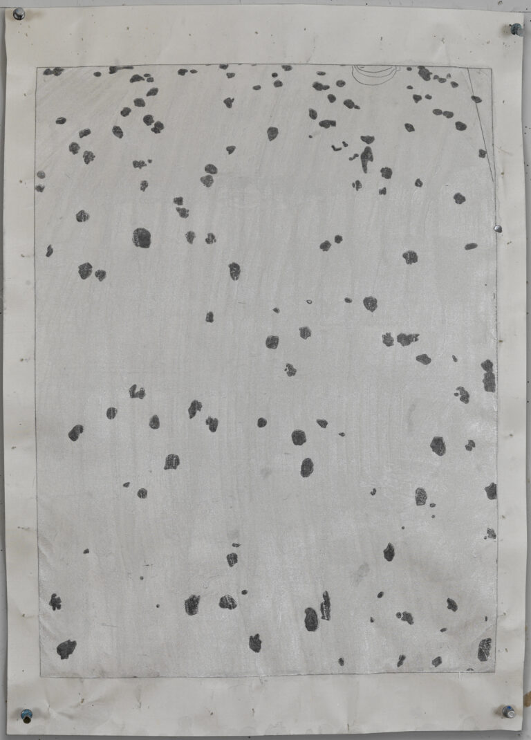 Eugene Brodsky, "Dots 6," ink and graphite on silk