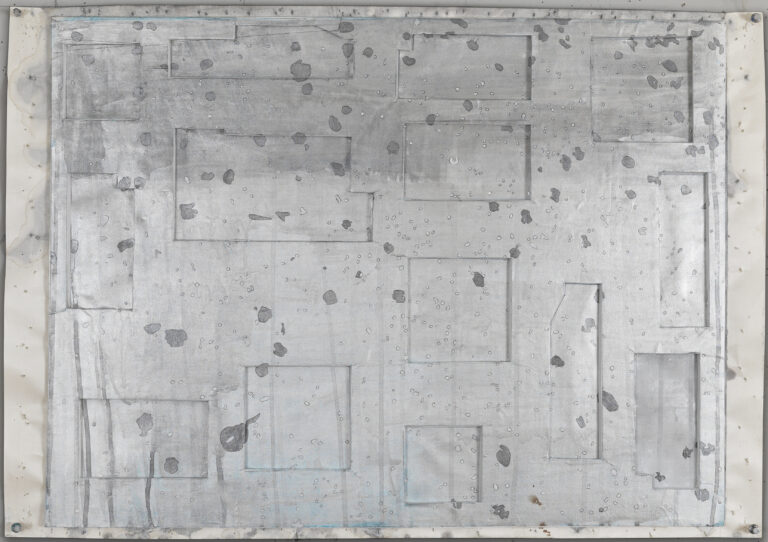 Eugene Brodsky, "Dots 9," ink and graphite on silk