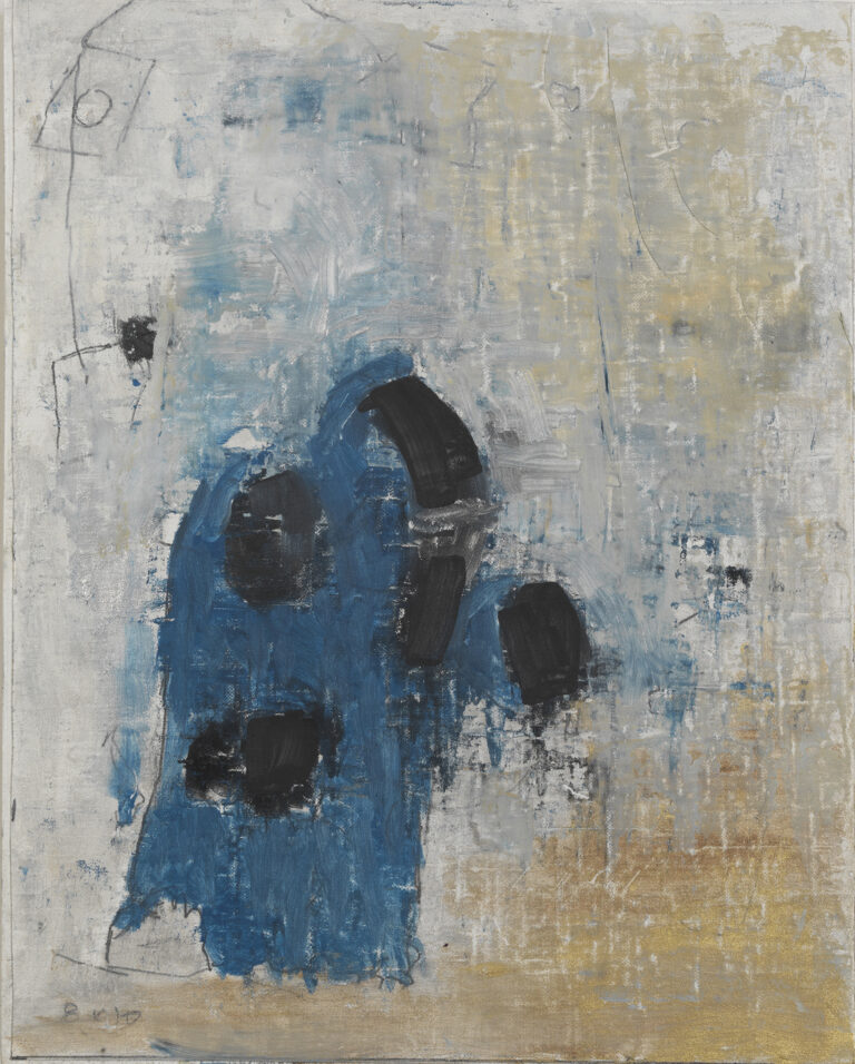 Eugene Brodsky, "Ghost (Oil)," ink, silk on panel