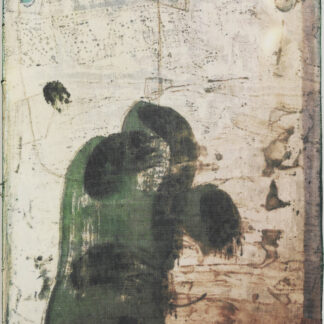 Eugene Brodsky, "Ghost (Reference)," ink, silk on panel