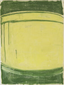 Eugene Brodsky, "Green Yellow," oil, linen on panel
