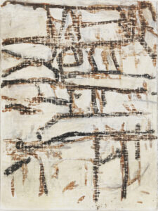 Eugene Brodsky, "Marks (Sanded)," oil, linen on panel