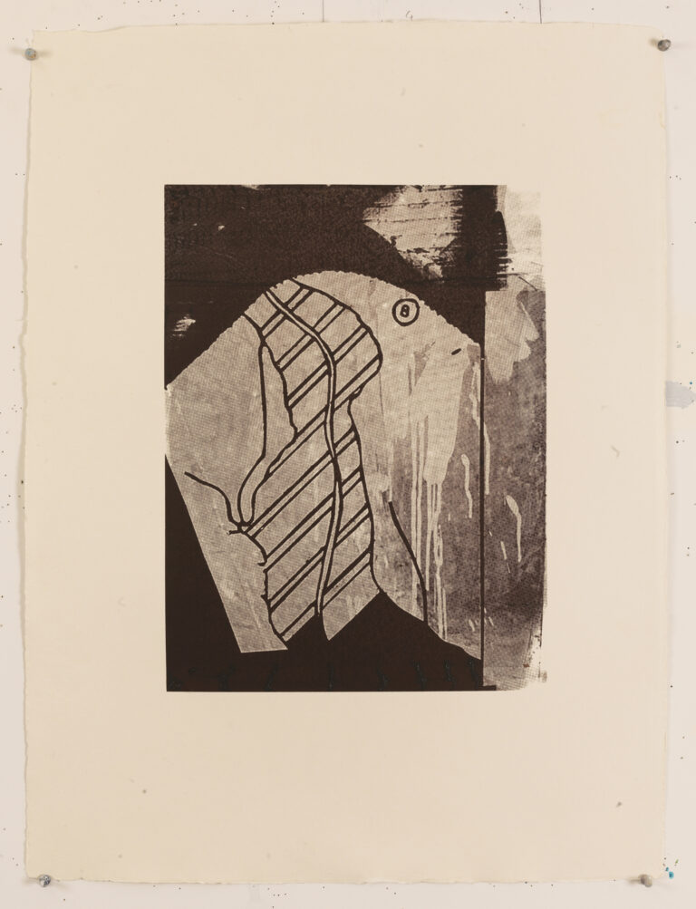 Eugene Brodsky, "Tape and Drip," silkscreen on paper