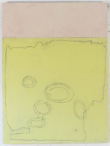 Eugene Brodsky, "Yellow and Pink," oil, linen on panel