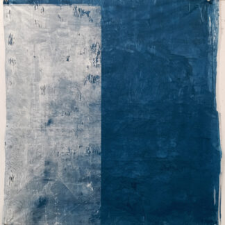 Eugene Brodsky, "Blue and Silver," ink on silk