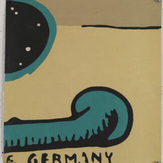 Eugene Brodsky, "Germany," ink, graphite on collaged silk