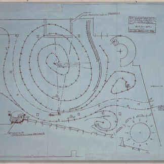 Eugene Brodsky, "Mollino's Spiral," oil, laser cut wood inlaid to wooden panel