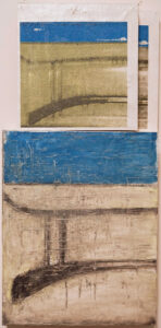 Eugene Brodsky, "SP 6 (Two Tones)," mixed media on linen and silk