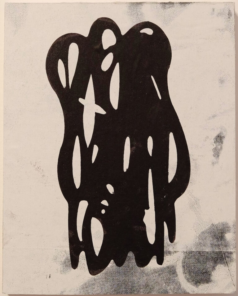 Eugene Brodsky, "Lineup 3/9," silkscreen, ink on rice paper