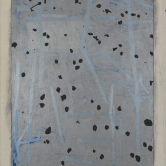 Eugene Brodsky, "Dots #2," oil, graphite, linen, silk on panel