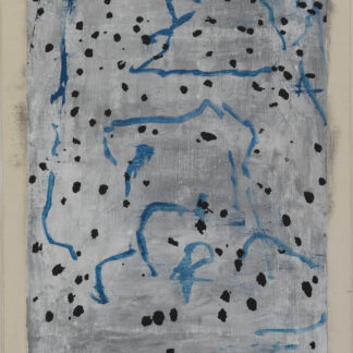 Eugene Brodsky, "Dots #3," oil, graphite, linen, silk, linen on panel