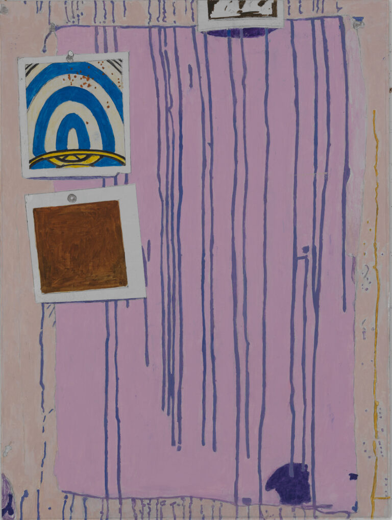 Eugene Brodsky, "Wall (Pink) Pinned," oil, linen on panel