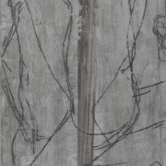 Eugene Brodsky, "Sideways," oil, graphite, wax, linen on panel