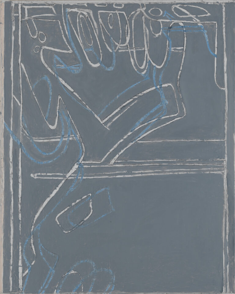 Eugene Brodsky, "Do Over," oil, graphite, linen on panel
