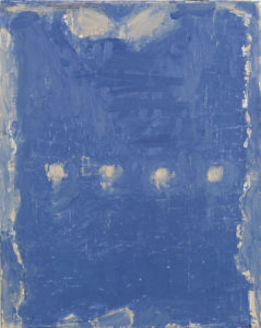 Eugene Brodsky, "Blips (Oil)," ink, silk on panel