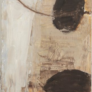 Eugene Brodsky, "Close Up Ghost," ink, silk on panel