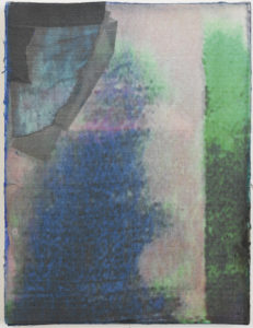 Eugene Brodsky, "Corner Reversed," ink, silk on panel