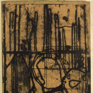 Eugene Brodsky, "Into the Woods," silkscreen ink, silk on panel