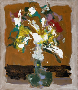 James Greco, "Abstract Floral 3," acrylic, tempera paint on paper
