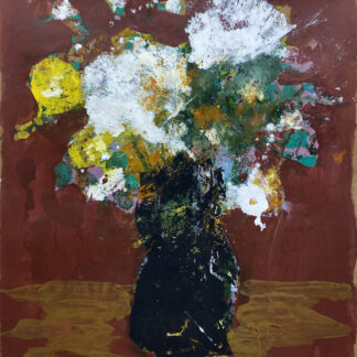 James Greco, "Abstract Floral 8," acrylic, tempera paint on paper