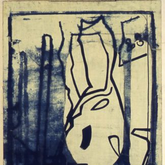 Eugene Brodsky, "The Devil," silkscreen ink, silk on panel