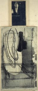 Eugene Brodsky, "The Princess," silkscreen ink, silk on panel