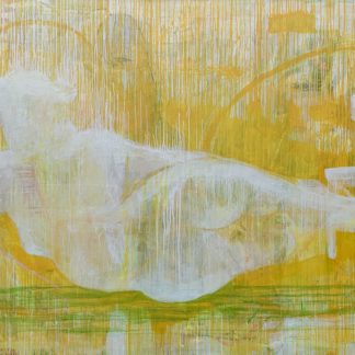 Michael Manning, "Reclining Firgure," acrylic, oil stick on canvas