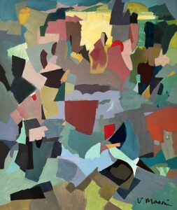 Vittorio Masoni, "Wheat Field," acrylic on canvas