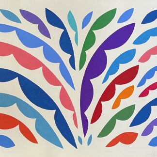 Patricia Udell, "Multi Color Leaves IV," gouache paint on paper