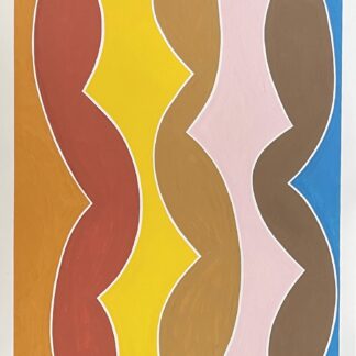 Patricia Udell, "Squiggle Rust," gouache paint on paper