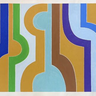 Patricia Udell, Large Composition VI," gouache paint on paper