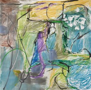 Claudia Mengel, "Springtime in Paris VII," works on paper
