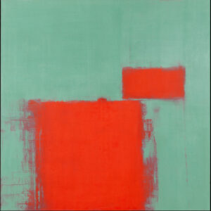 Louise Crandell, "falling floating flying," oil, wax on linen