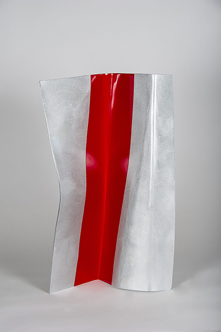 Joe Gitterman, "Folded Form 18," paint on stainless steel