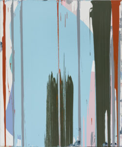 Michael Filan, "Blue Ruby," enamel on canvas