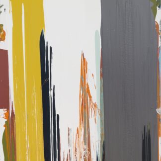 Michael Filan, "Sliced Grey," enamel on canvas