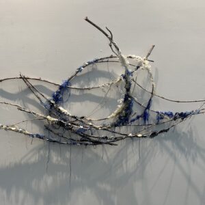 Donna Forma, "Lure Of The Sea," wood, assorted thread, shells