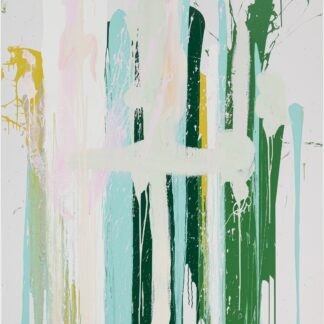 Michael Filan, "Green Borders," enamel on canvas