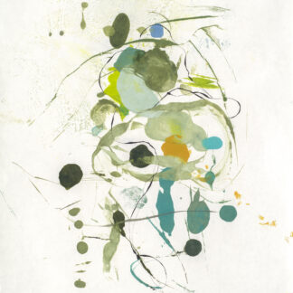 Tracey Adams, "Komorebi 3," encaustic, ink on Shikoku
